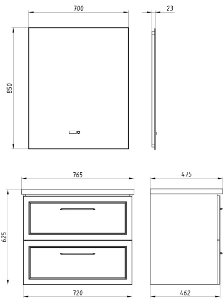 Зеркало (70х85)  ASB-Mebel Оскар 70  10235
